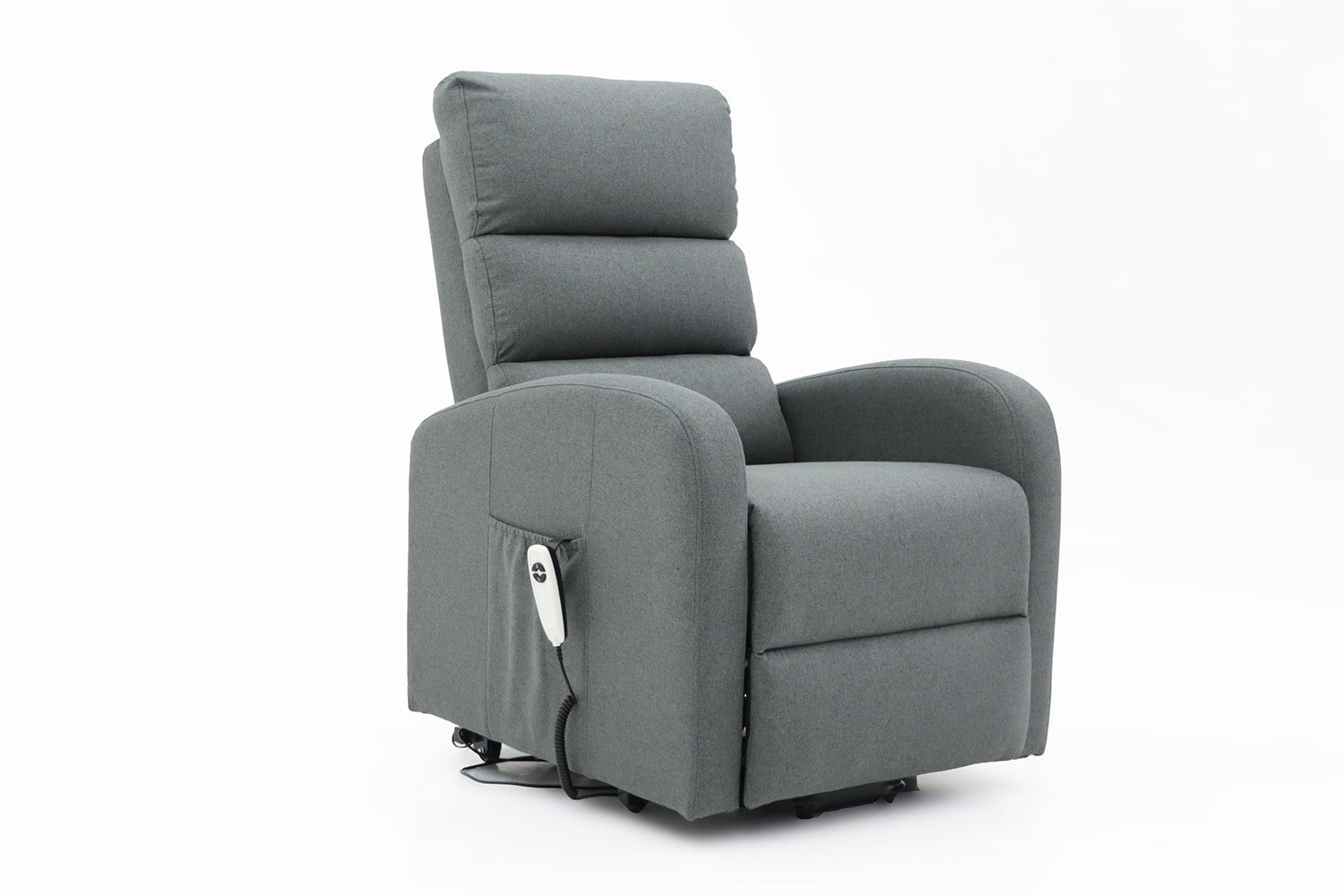 Rousseau - Electrische relax met lift Bruges Stof Donkergrijs - 106x73x85 cm