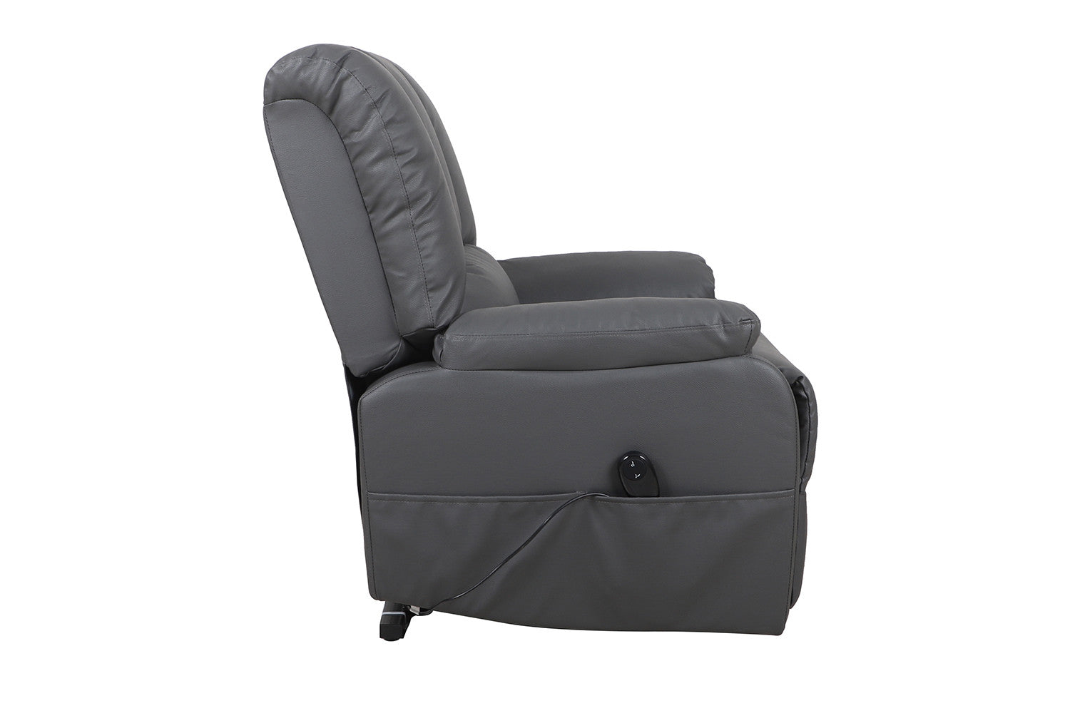 Rousseau - Relax électrique avec ascenseur Osaka PU Gris - 165x86x94 cm