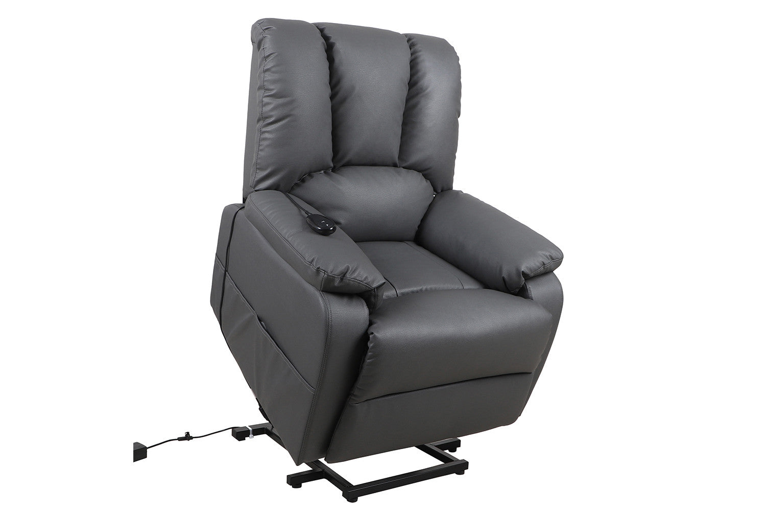 Rousseau - Relax électrique avec ascenseur Osaka PU Gris - 165x86x94 cm