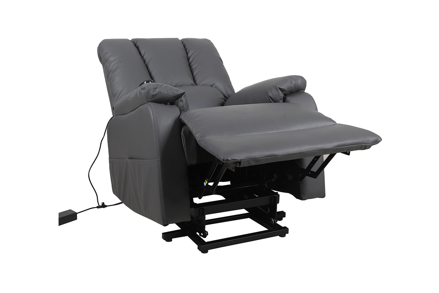 Rousseau - Relax électrique avec ascenseur Osaka PU Gris - 165x86x94 cm