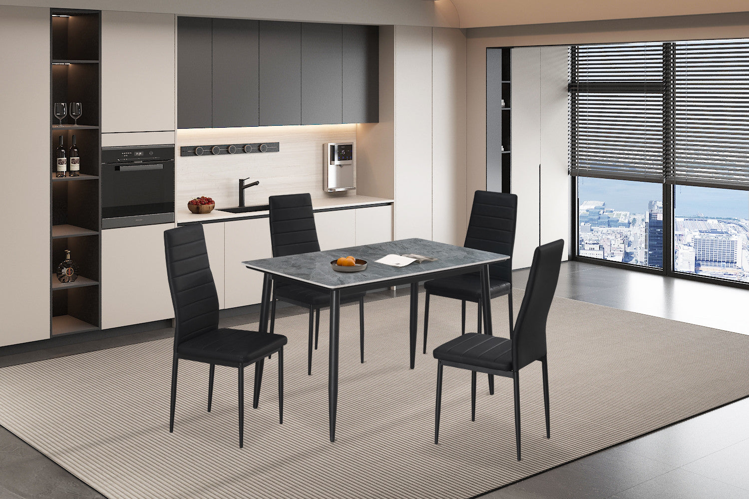 Rousseau - Tafel Kenzo 120 cm Rechthoekig Steen Grijs - 75x120x70cm