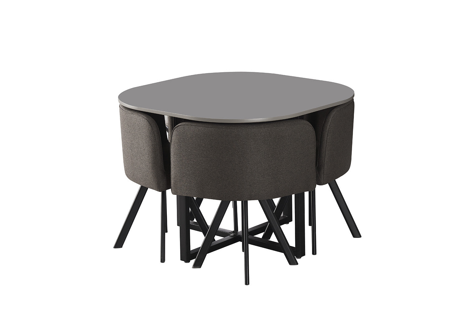 Rousseau - Tafelset Eva Grijs - 75x100x100cm