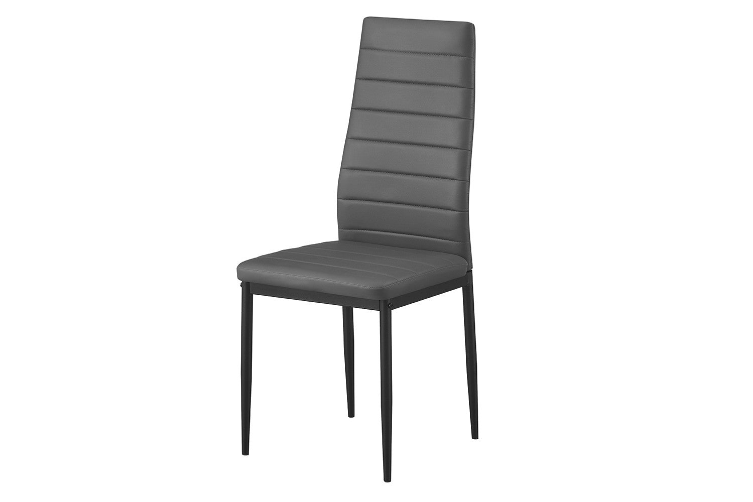 Rousseau - Set van 4 stoelen Cato/Kenzo PU Grijs - 96x41x48 cm