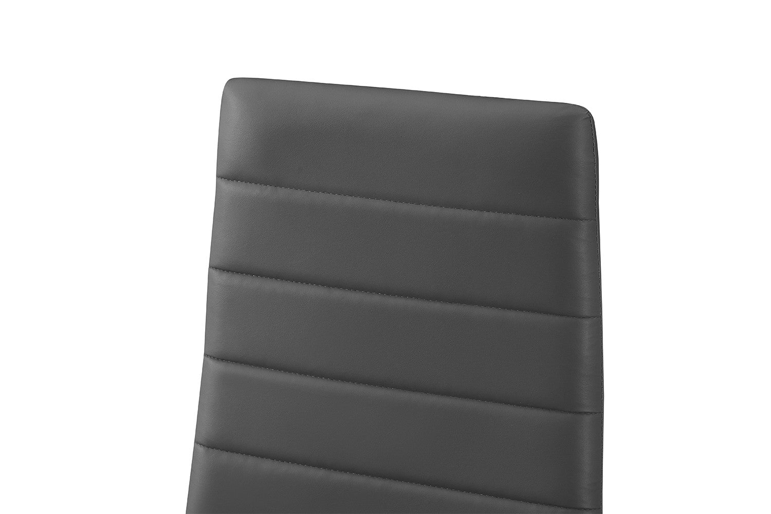 Rousseau - Set van 4 stoelen Cato/Kenzo PU Grijs - 96x41x48 cm
