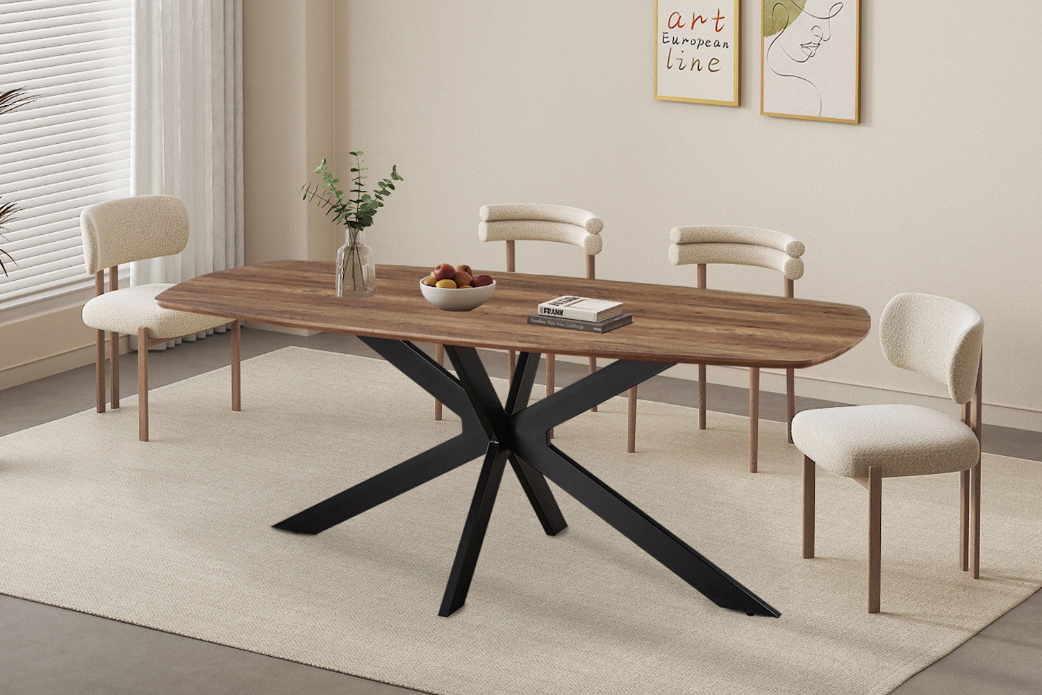 Rousseau - Tafel Aziz 200 cm Deens Ovaal Decor Mango - 76x200x100cm