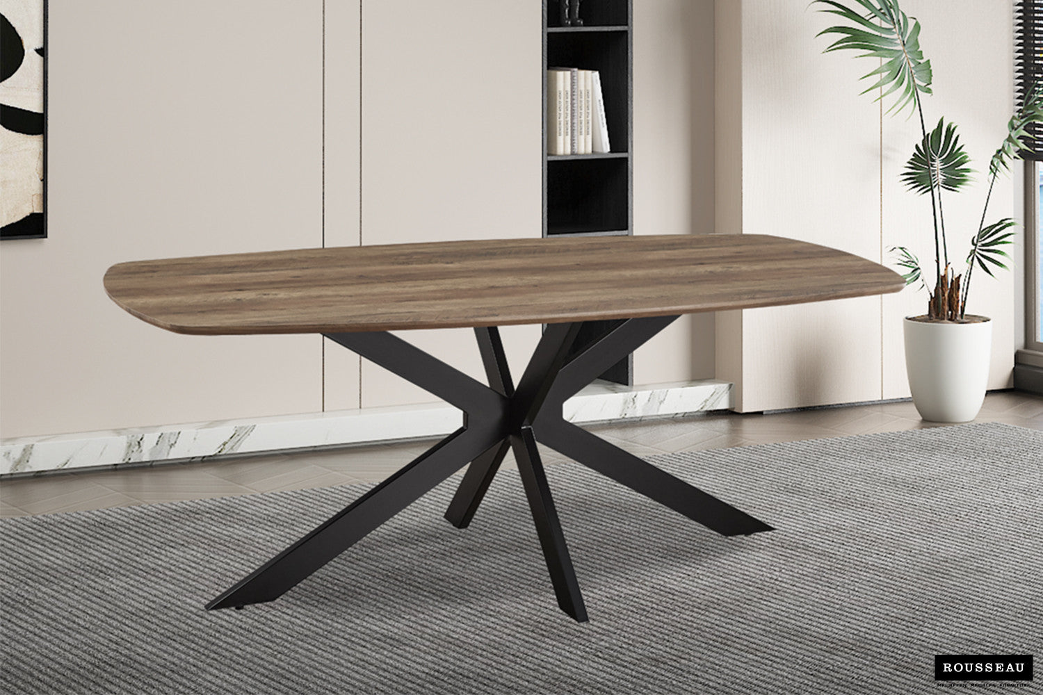 Rousseau - Tafel Aziz 200 cm Deens Ovaal Decor Mango - 76x200x100cm
