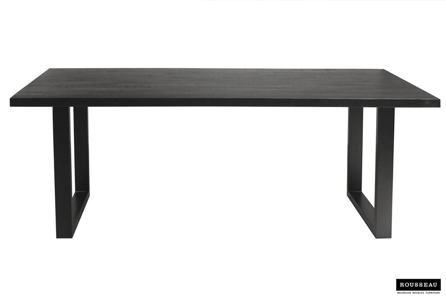 Rousseau - Tafel Nicola 200 cm Rechthoekig Mango hout zwart - 76x200x100cm