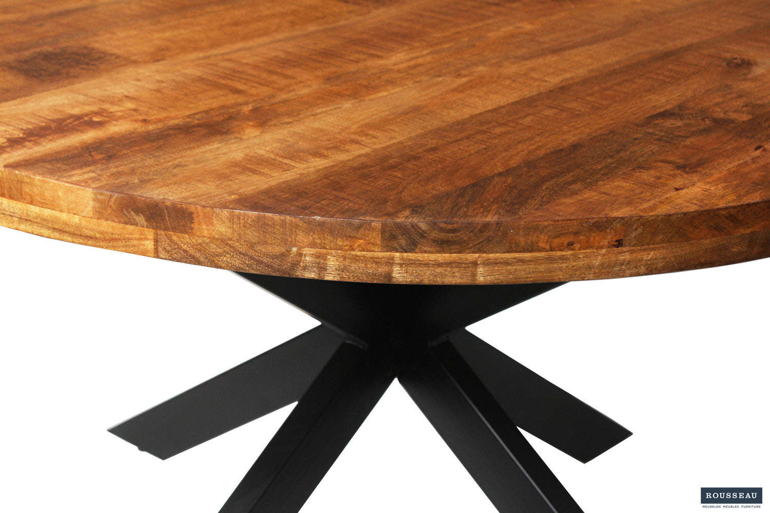 Rousseau - Table Maria 130 cm Ronde Bois de Manguier - 76x130x130cm