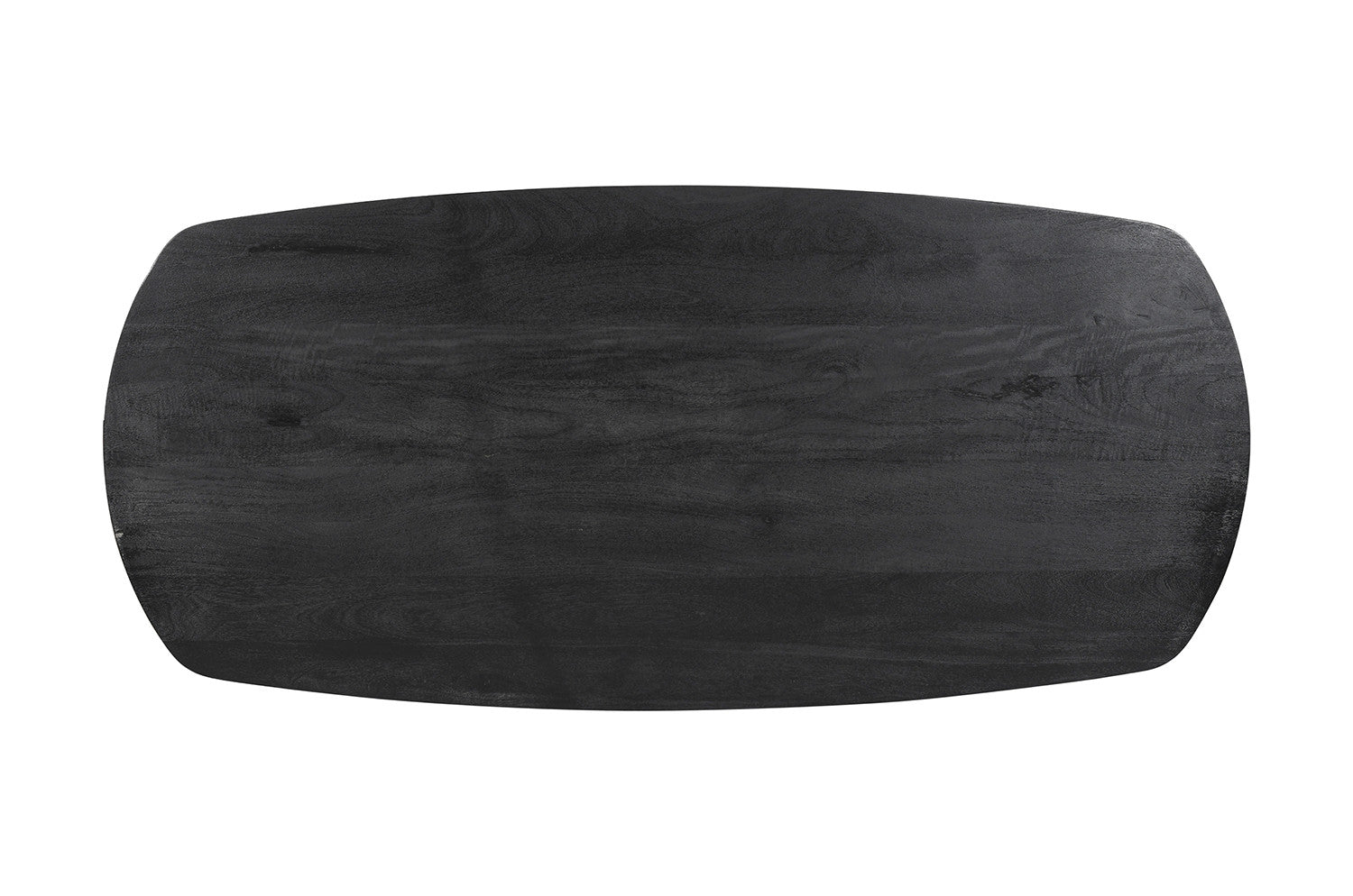 Rousseau - Tafel Tommy 220x100 cm Deens Ovaal U-Poot Mango hout Zwart - 77x220x100cm