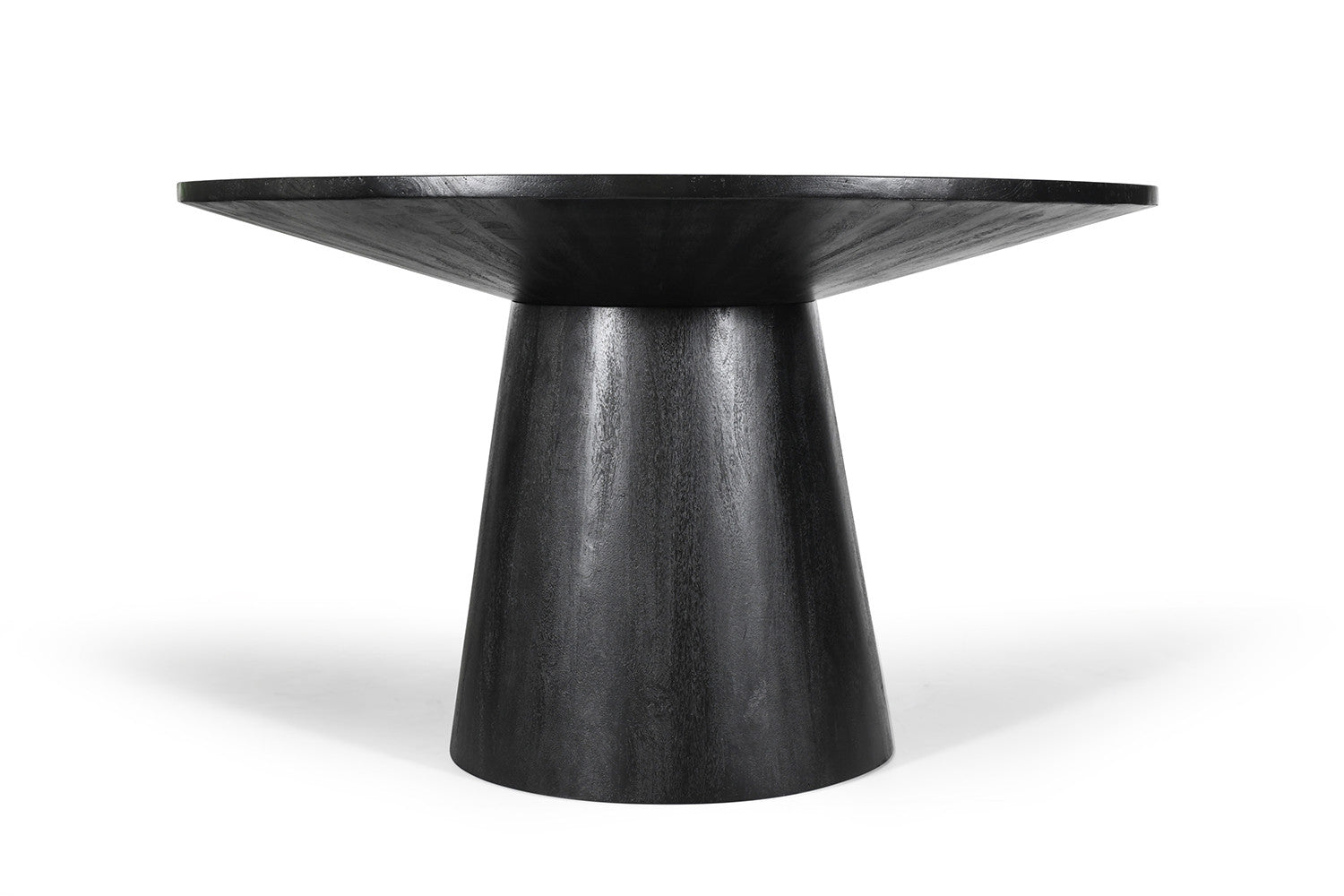 Rousseau - Tafel Tommy 130 cm Rond Mango hout Zwart - 77x130x100cm