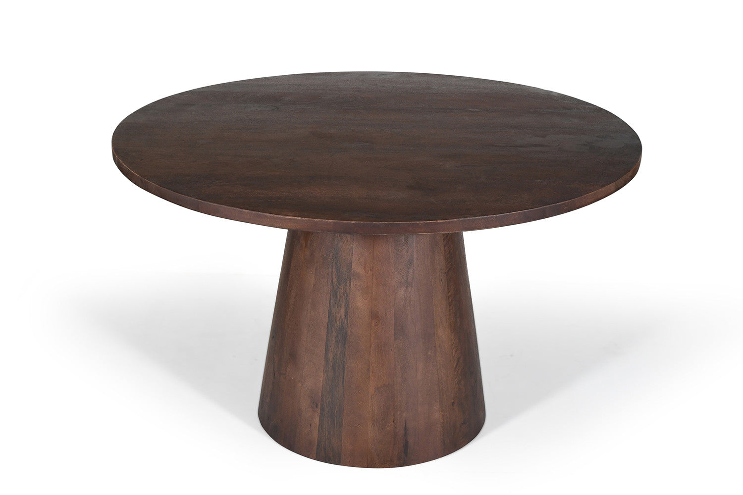 Rousseau - Tafel Tommy 130 cm Rond Mango hout Bruin - 77x130x100cm