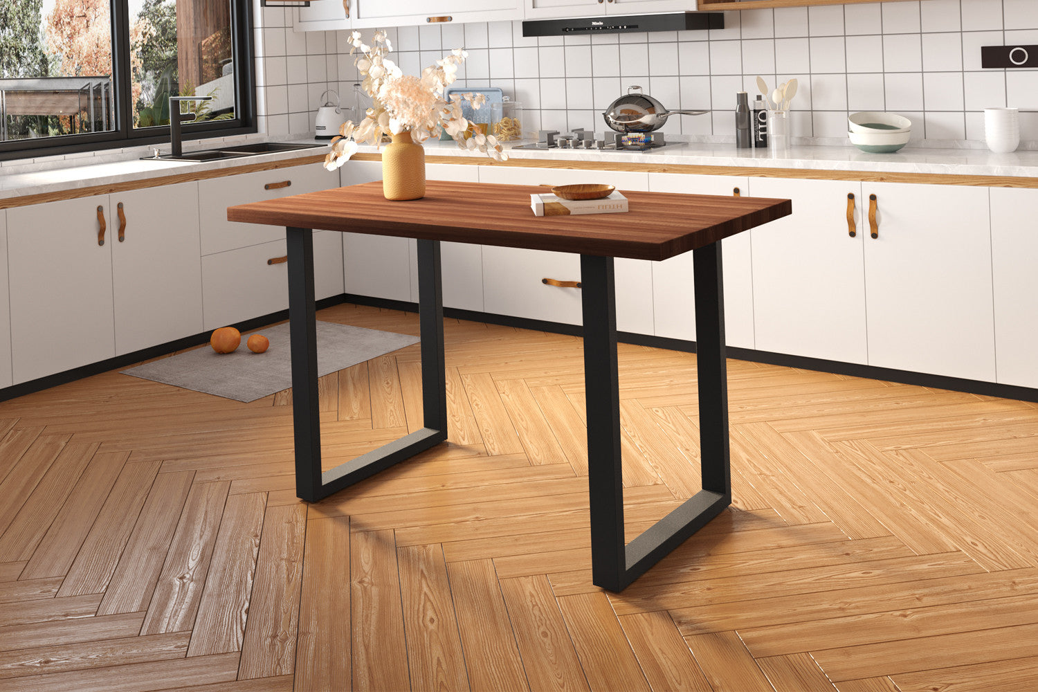 Rousseau - Countertafel Nicola 160 cm Mango hout - H 93cm - 93x160x80cm