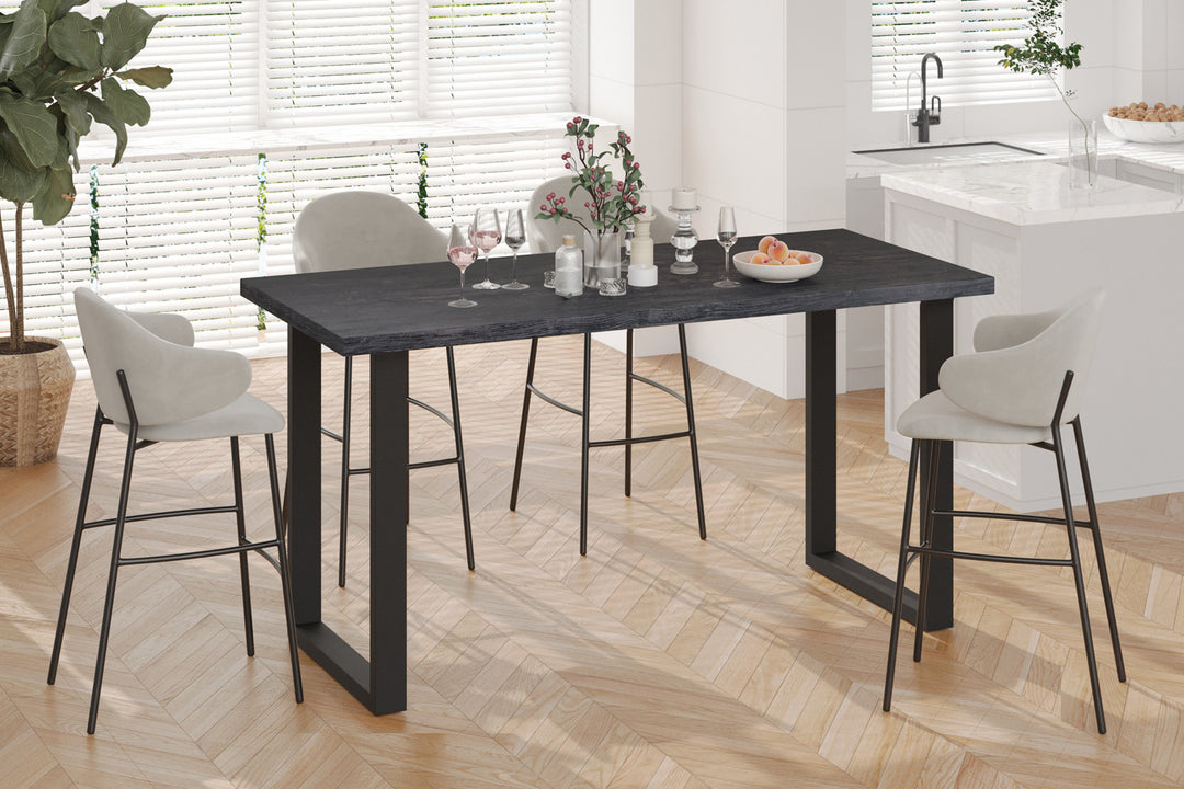 Rousseau - PROMO - Countertafel Alexander 180 cm Decor Donkerbruin - H 93 cm - 93x180x80cm