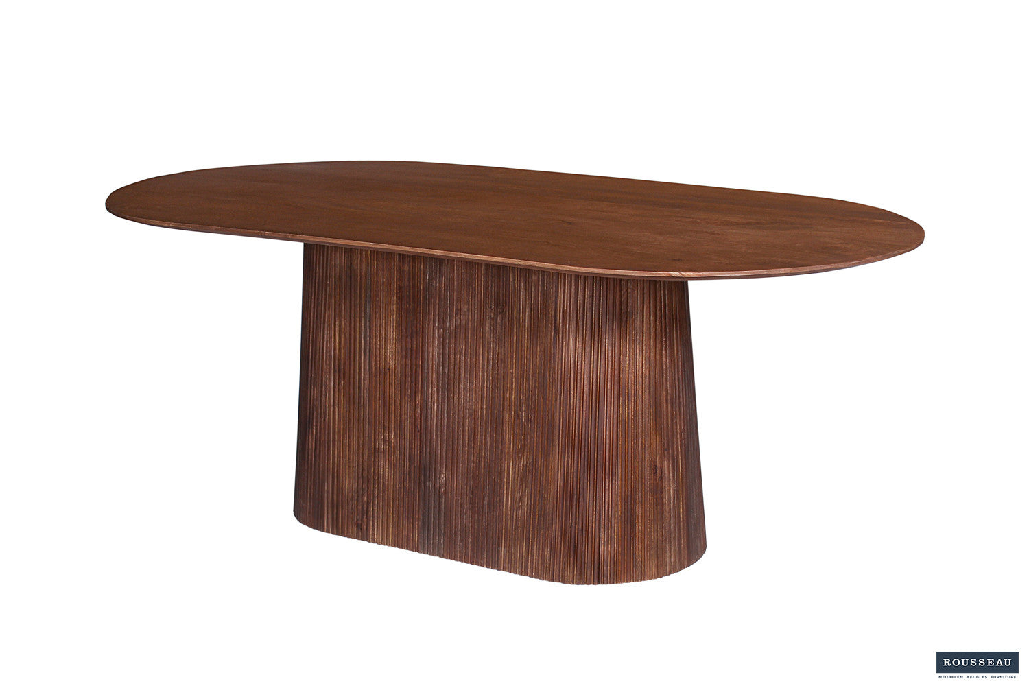 Rousseau - Tafel Miguel 200 cm Ovaal Mango hout Lichtbruin - 76x200x100 cm