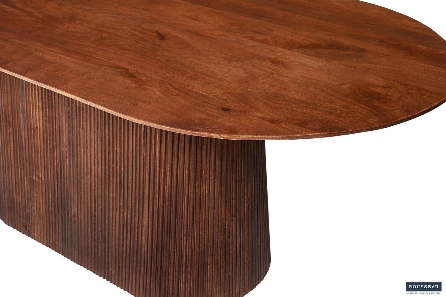 Rousseau - Tafel Miguel 200 cm Ovaal Mango hout Lichtbruin - 76x200x100 cm