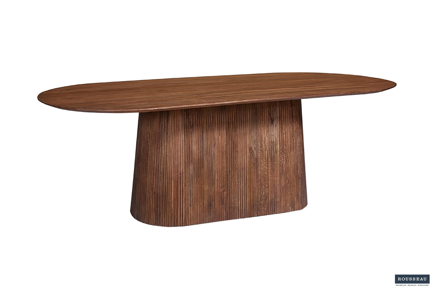 Rousseau - Tafel Miguel 230 cm Ovaal Mango hout Lichtbruin - 76x230x110 cm