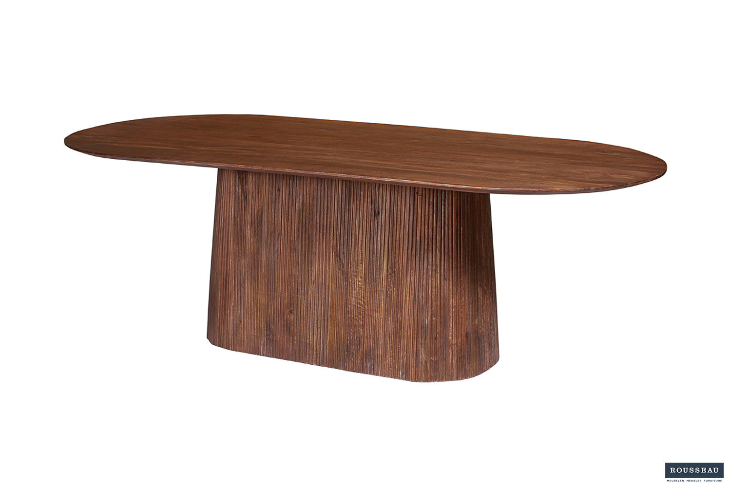 Rousseau - Tafel Miguel 230 cm Ovaal Mango hout Lichtbruin - 76x230x110 cm