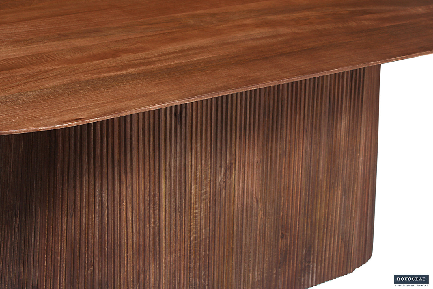 Rousseau - Tafel Miguel 230 cm Ovaal Mango hout Lichtbruin - 76x230x110 cm