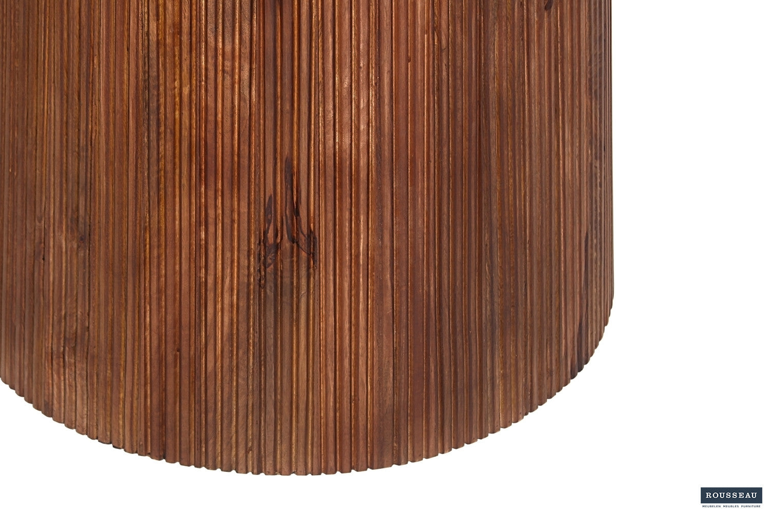 Rousseau - Tafel Miguel 130 cm Rond Mango hout Lichtbruin - 76x130x130 cm