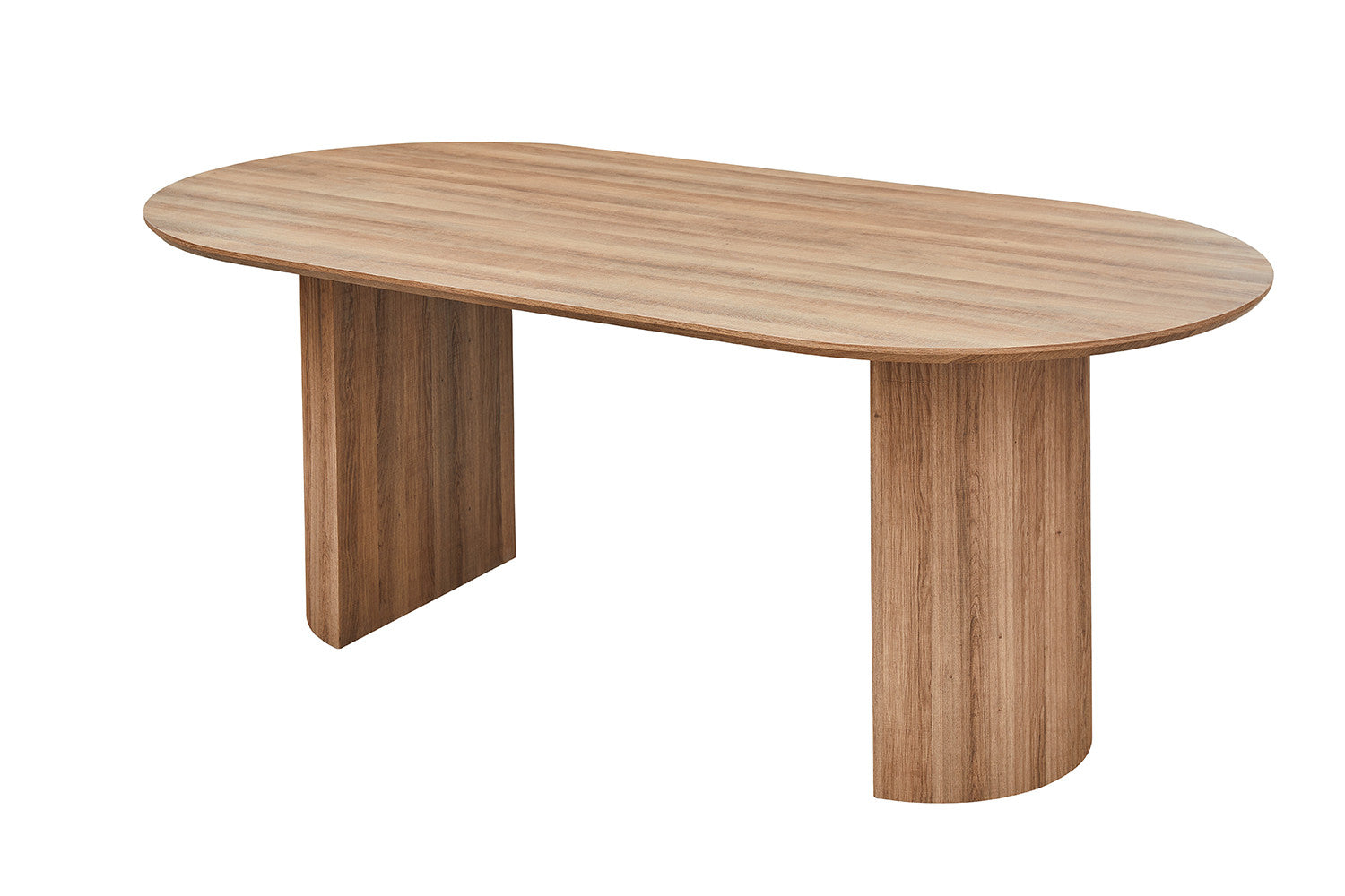 Rousseau - Tafel Lagos 200 cm Ovaal Decor Oude eik - 76x200x110 cm