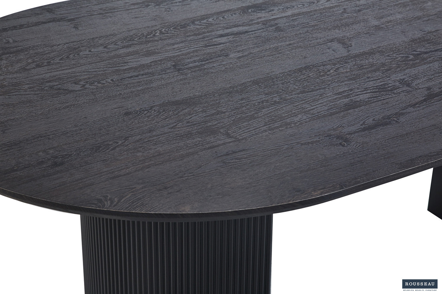 Rousseau - Tafel Lagos 200 cm Ovaal Decor Donkerbruin - 76x200x110 cm