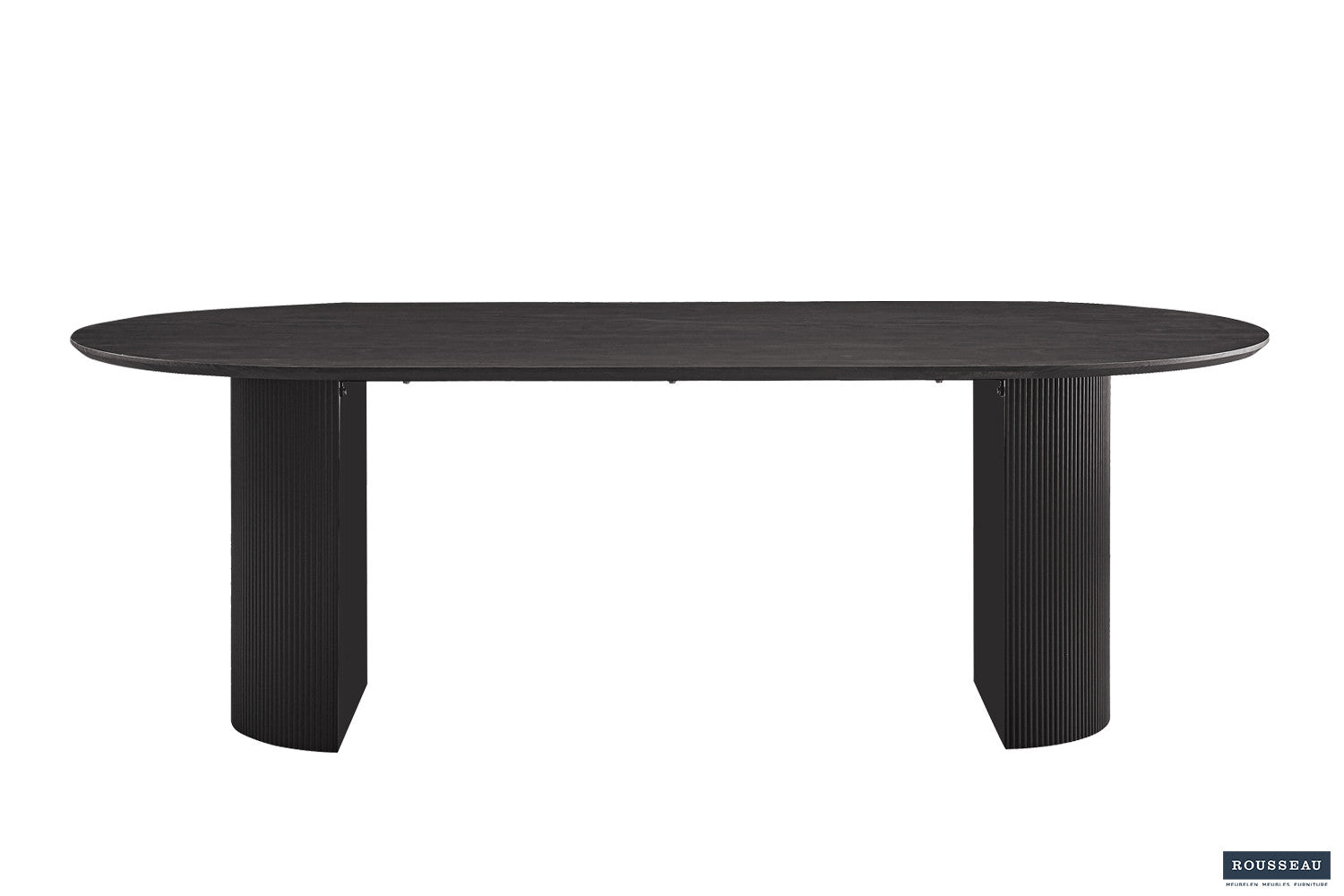 Rousseau - Tafel Lagos 220 cm Ovaal Decor Donkerbruin - 76x220x110 cm