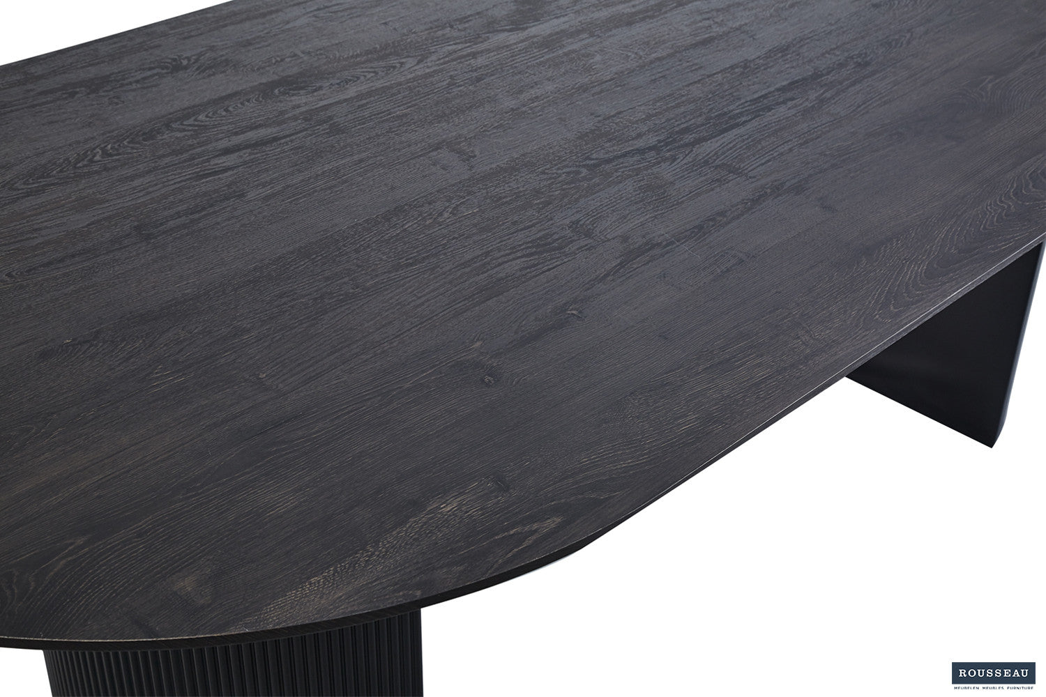 Rousseau - Tafel Lagos 220 cm Ovaal Decor Donkerbruin - 76x220x110 cm