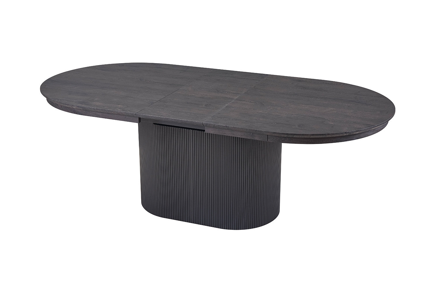 Rousseau - Table extensible Lagos 180-220 cm Décor Ovale Marron Foncé - 75x220x110 cm
