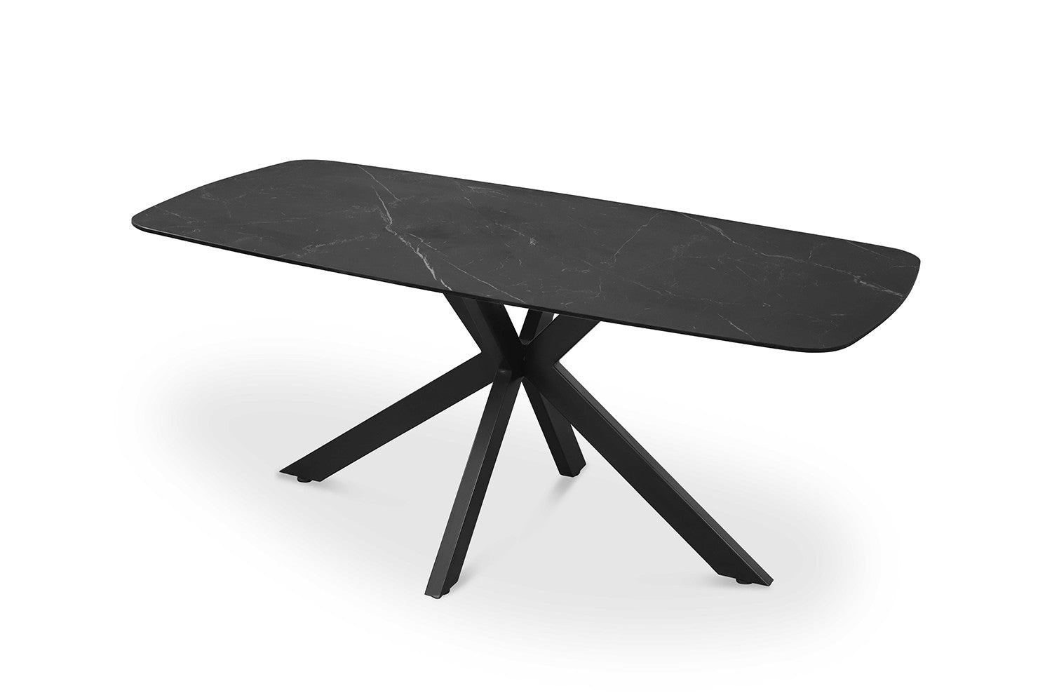 Rousseau - Tafel Apollo 180 cm Deens Ovaal Steen Zwart - 76x180x90cm
