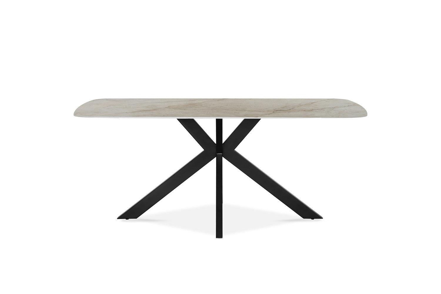 Rousseau - Tafel Apollo 180 cm Deens Ovaal Glanzend Steen Shakespear Beige - 76x180x90cm