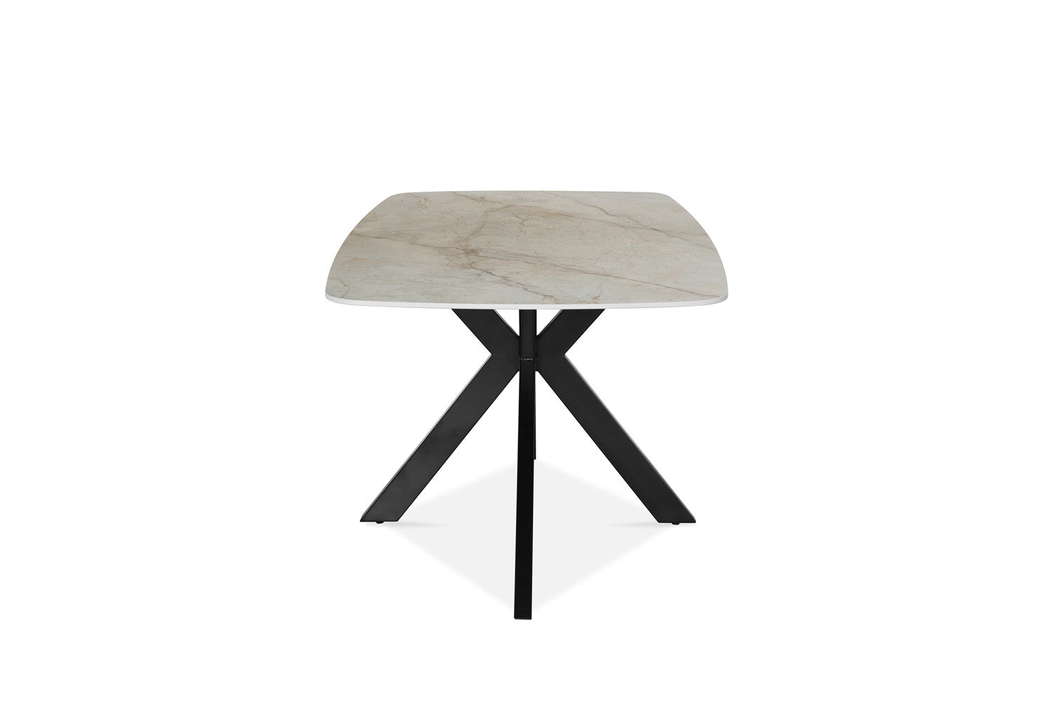 Rousseau - Tafel Apollo 180 cm Deens Ovaal Glanzend Steen Shakespear Beige - 76x180x90cm