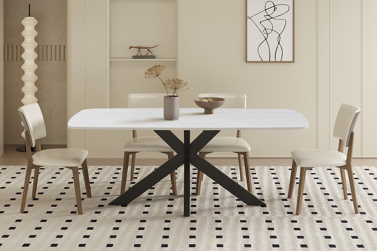 Rousseau - Tafel Apollo 180 cm Deens Ovaal Steen Baroque Grijs - 76x180x90cm