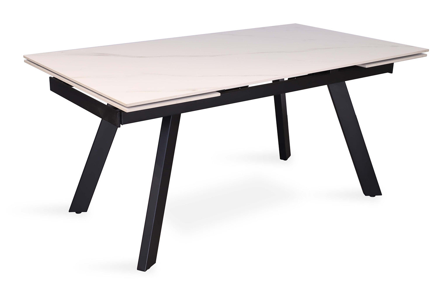 Rousseau - Table extensible Hera 160-240 cm Rectangulaire Pierre Blanc - 76x240x90cm