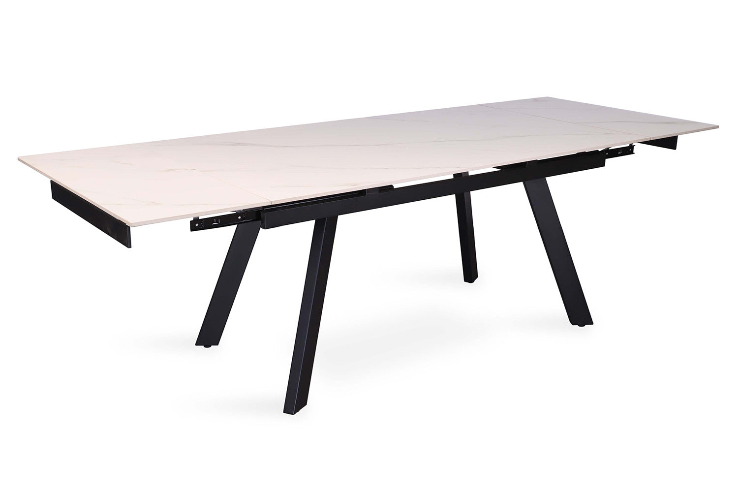 Rousseau - Table extensible Hera 160-240 cm Rectangulaire Pierre Blanc - 76x240x90cm