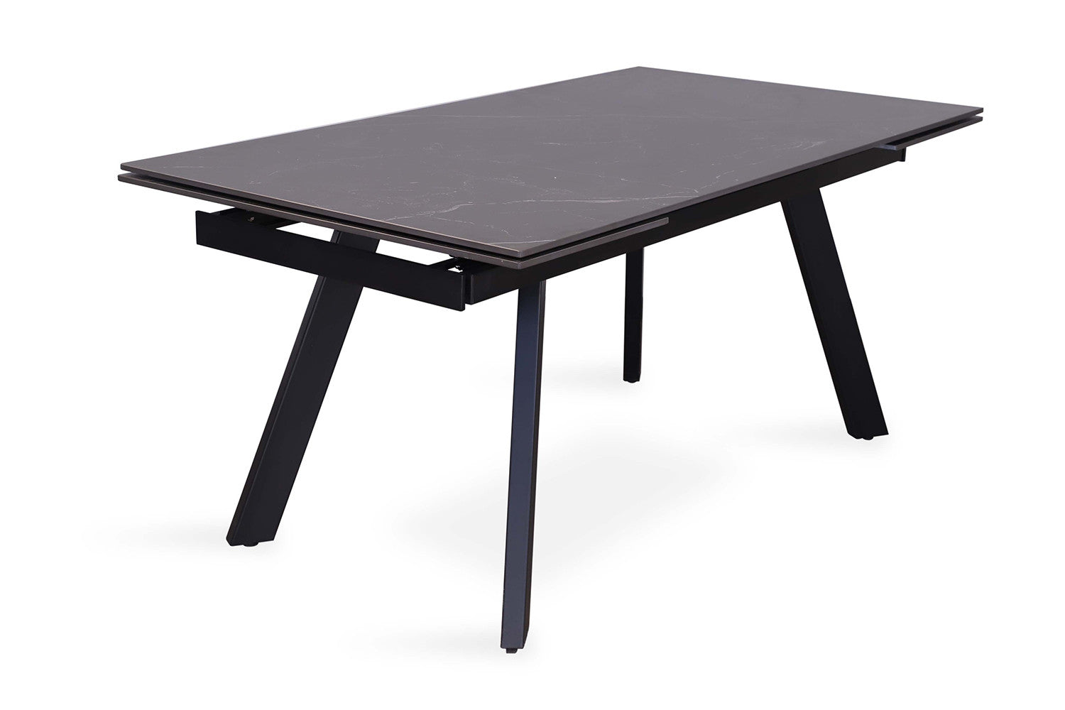 Rousseau - Table extensible Hera 160-240 cm Rectangulaire Pierre Noir - 76x240x90cm