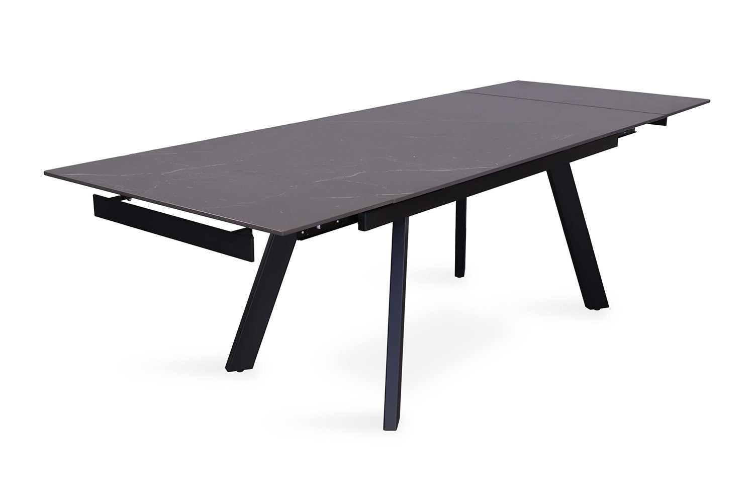 Rousseau - Table extensible Hera 160-240 cm Rectangulaire Pierre Noir - 76x240x90cm