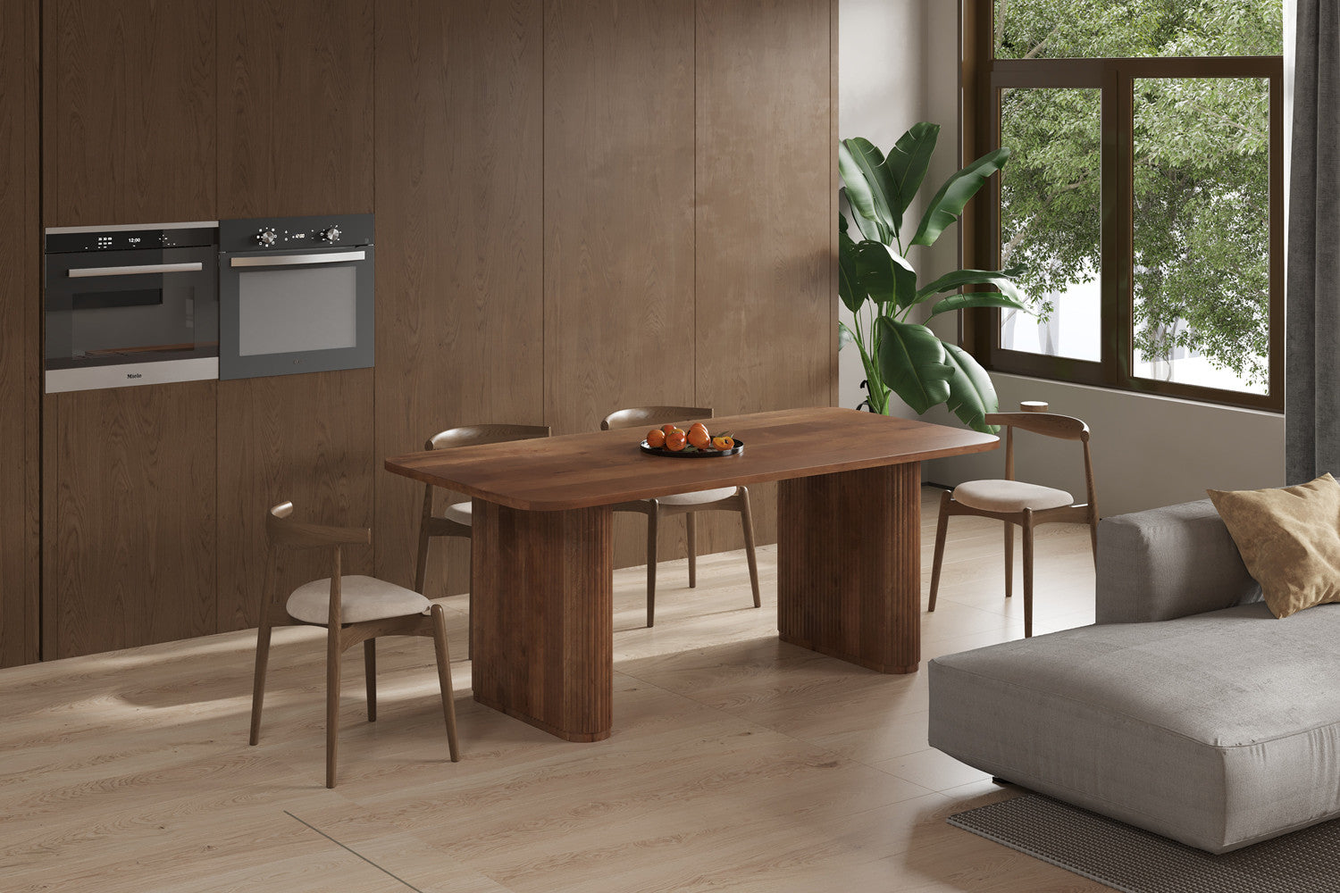 Rousseau - Tafel Jean 200 cm Deens Ovaal Mango hout Lichtbruin - 77x200x100 cm
