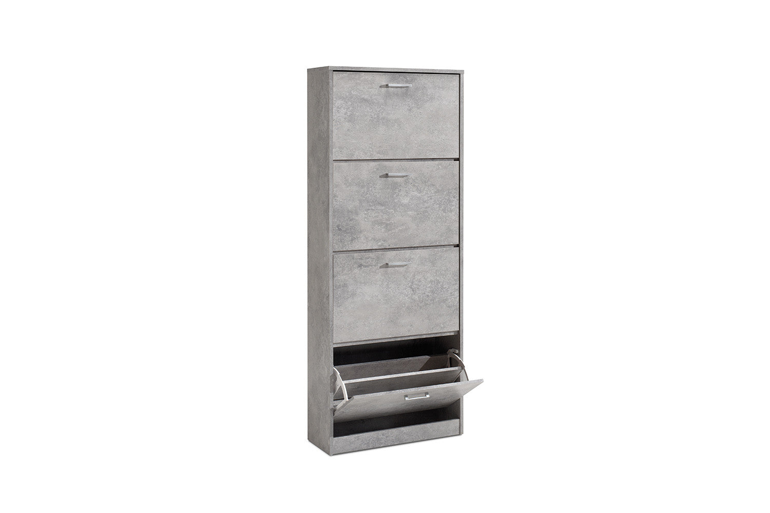 Rousseau - Schoenenkast Carini 4 laden Beton - 155x63x23 cm