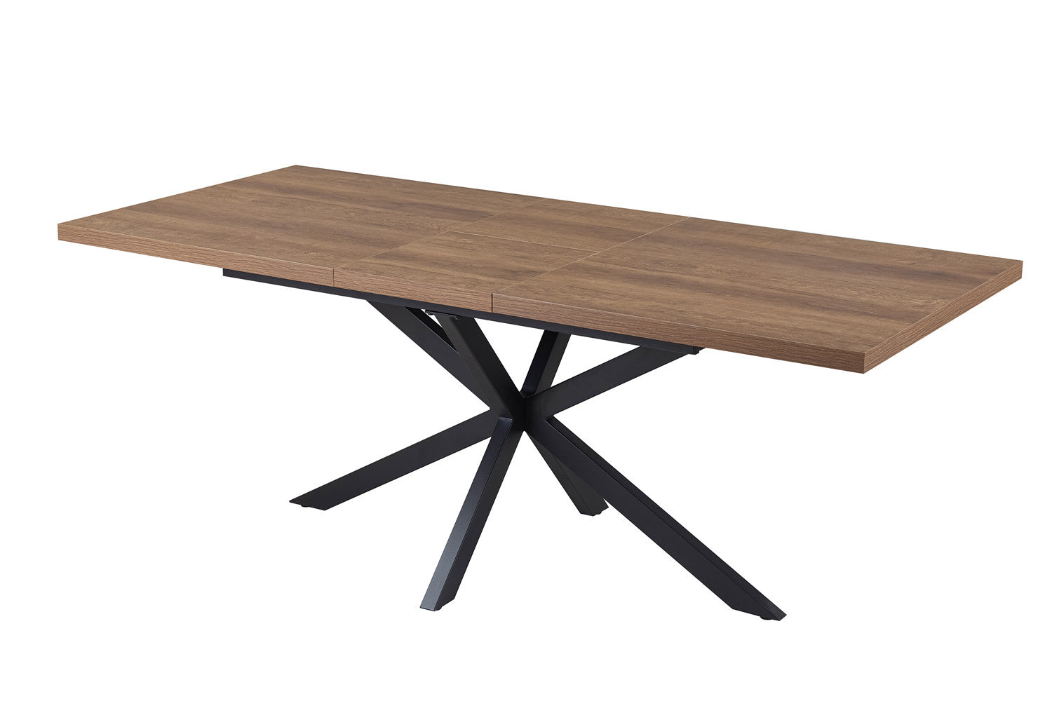 Rousseau - Table extensible Kos 160-200 cm Marron foncé - 76x200x90 cm
