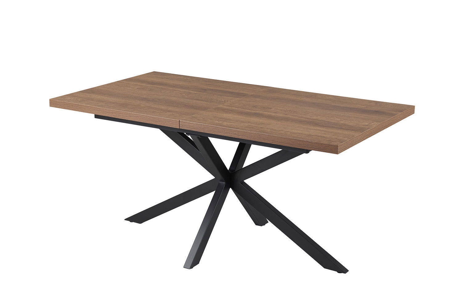 Rousseau - Table extensible Kos 160-200 cm Marron foncé - 76x200x90 cm