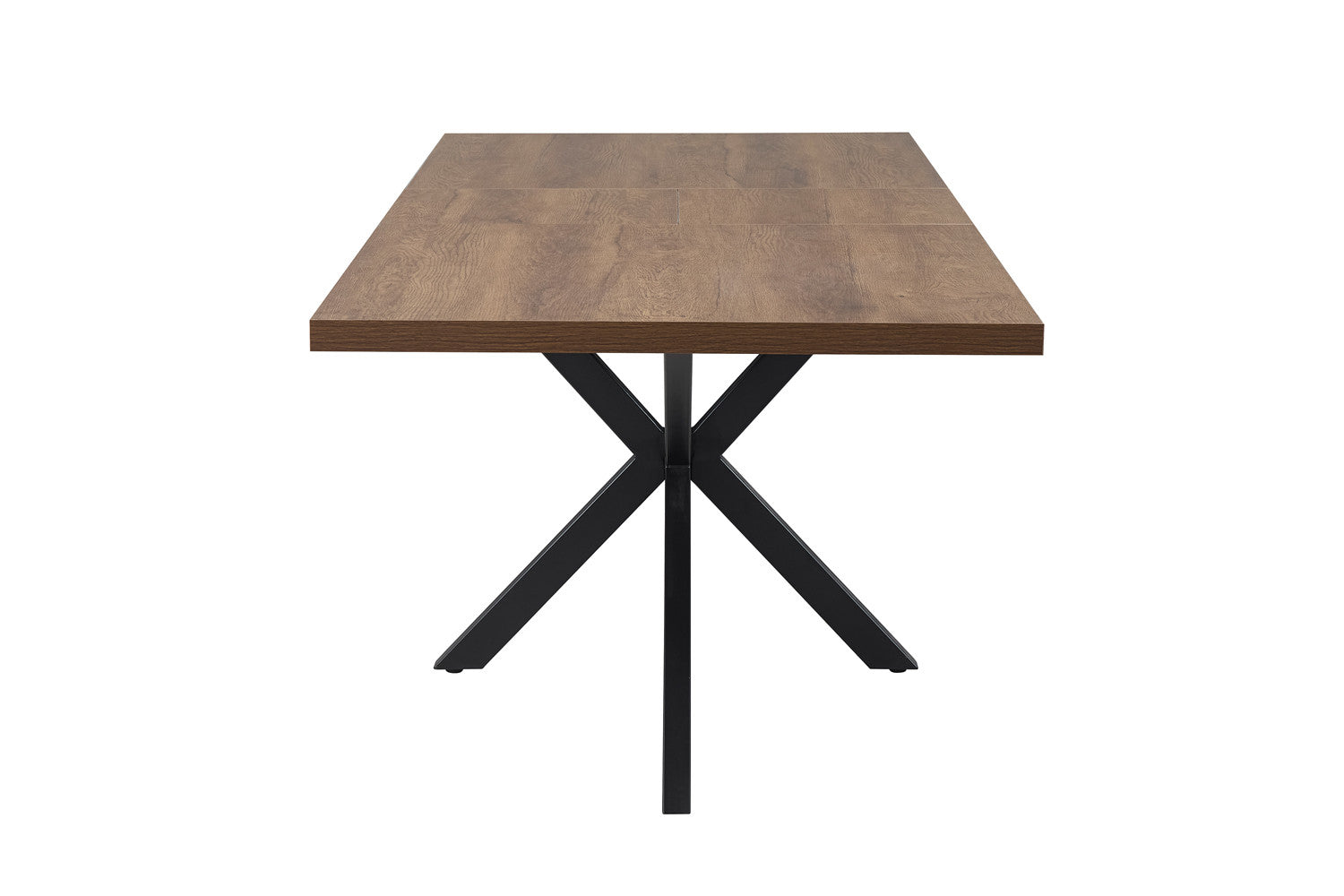 Rousseau - Table extensible Kos 160-200 cm Marron foncé - 76x200x90 cm