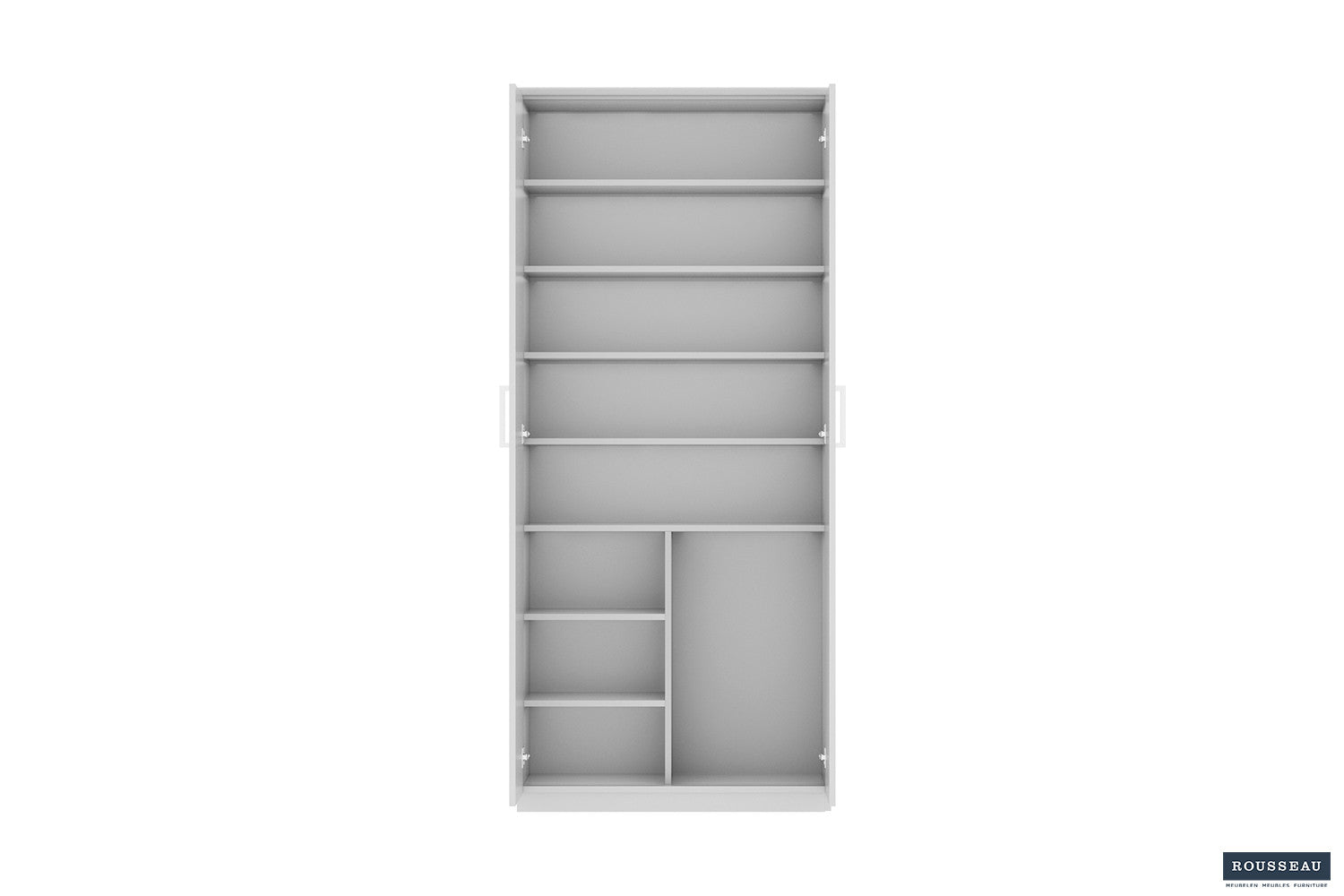 Rousseau - Schoenenkast Mike 2 deuren Wit - 183x80x37 cm