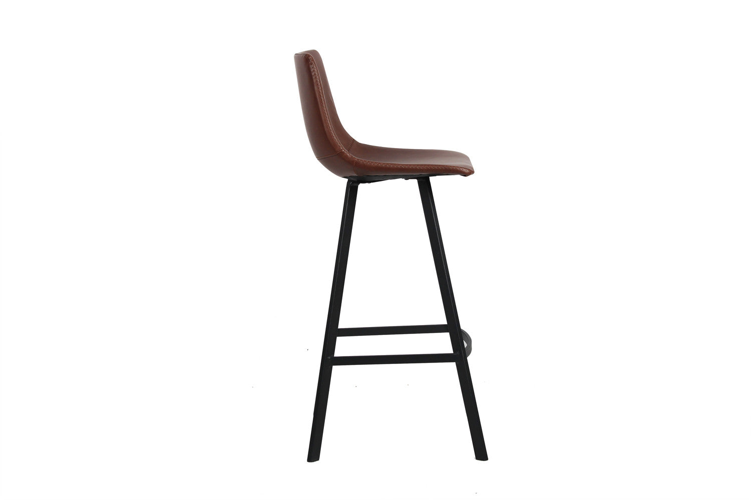 Rousseau - Chaise de bar Ozan PU Marron - 108x49x47 cm