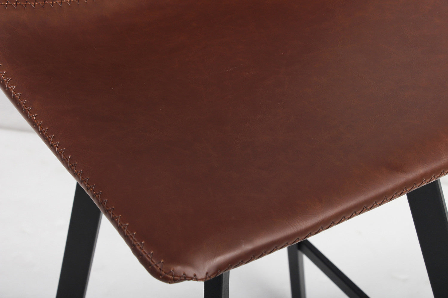 Rousseau - Chaise de bar Ozan PU Marron - 108x49x47 cm