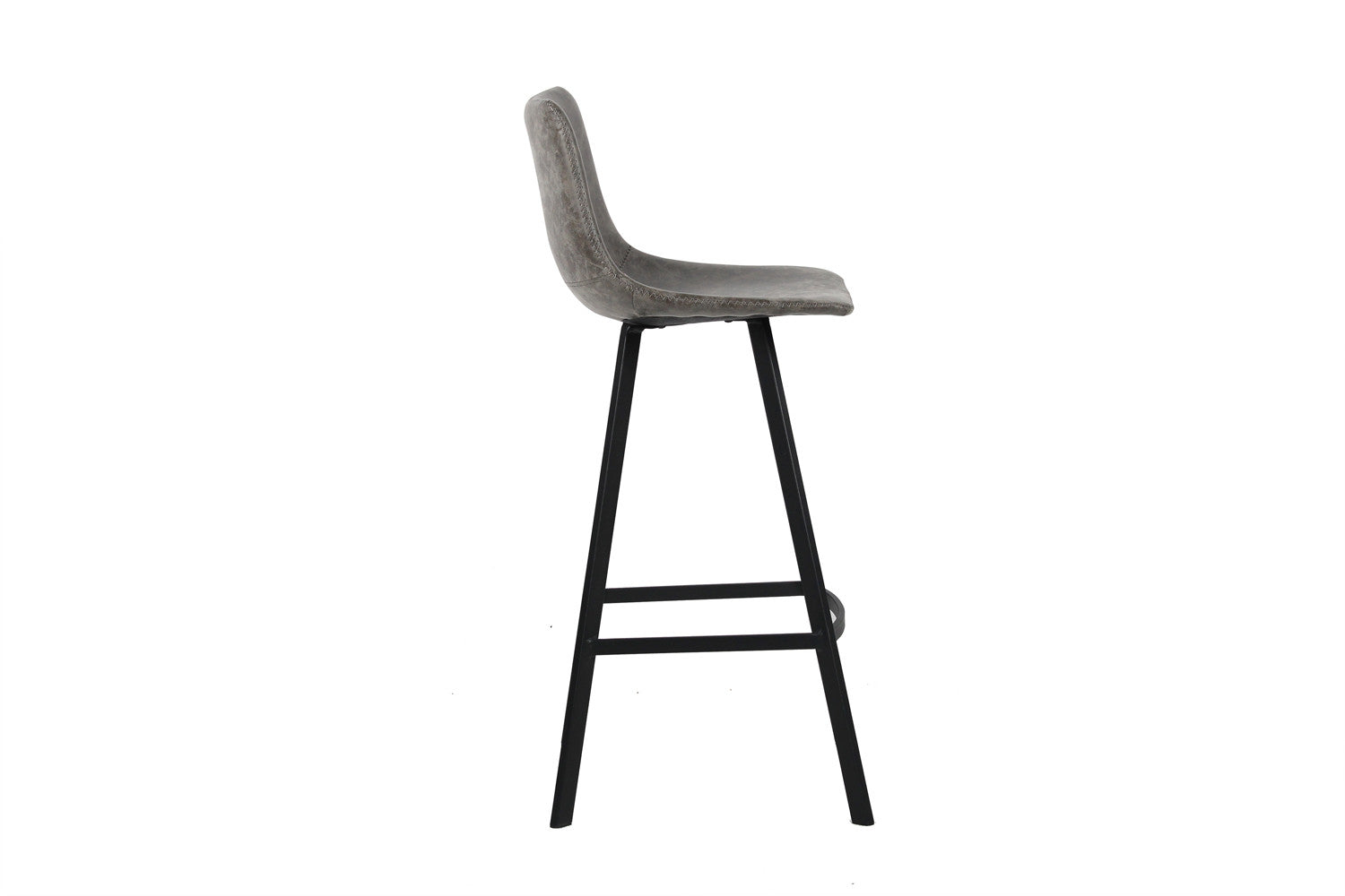 Rousseau - Chaise de bar Ozan PU Gris - 108x49x47 cm