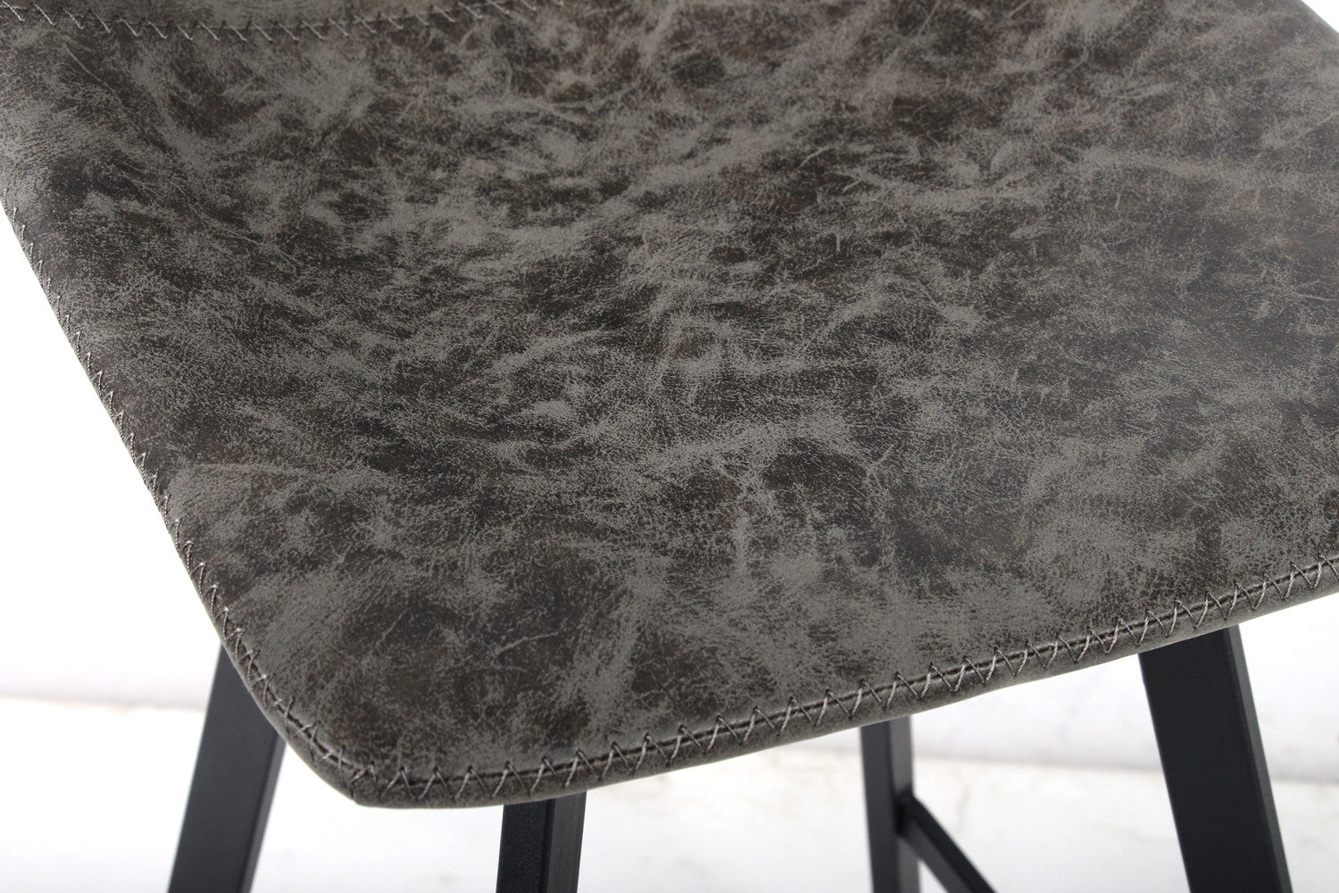 Rousseau - Chaise de bar Ozan PU Gris - 108x49x47 cm