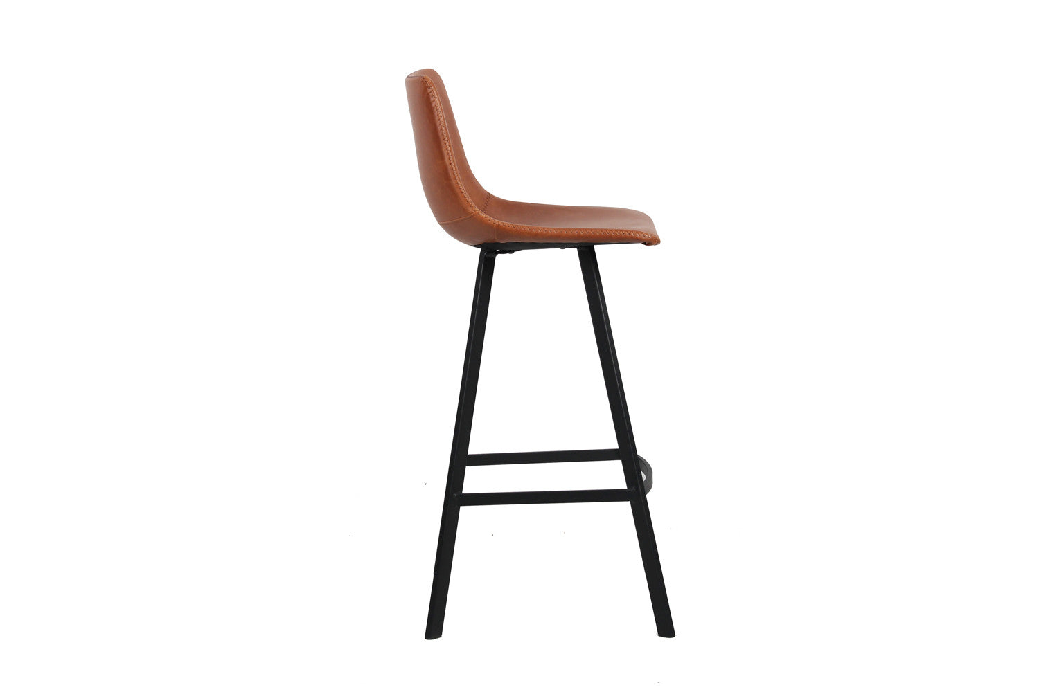 Rousseau - Chaise de bar Ozan PU Cognac - 108x49x47 cm