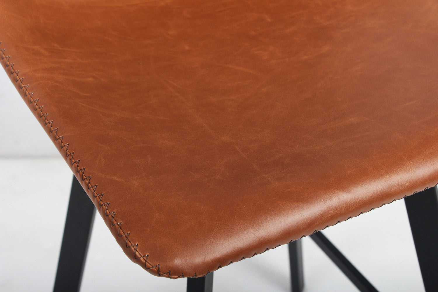 Rousseau - Chaise de bar Ozan PU Cognac - 108x49x47 cm