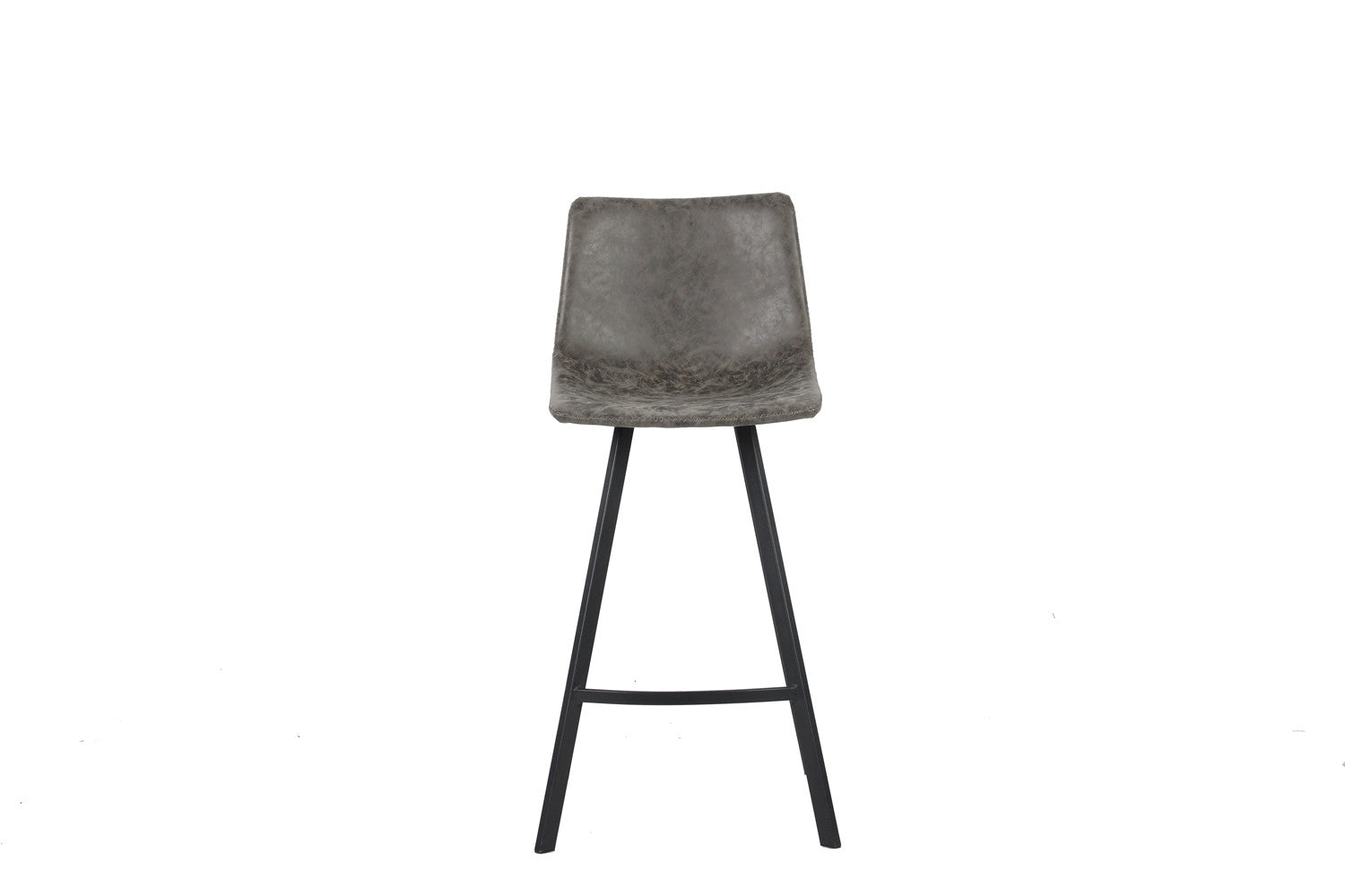Rousseau - Chaise de bar Ozan PU Gris - 98x45x49 cm