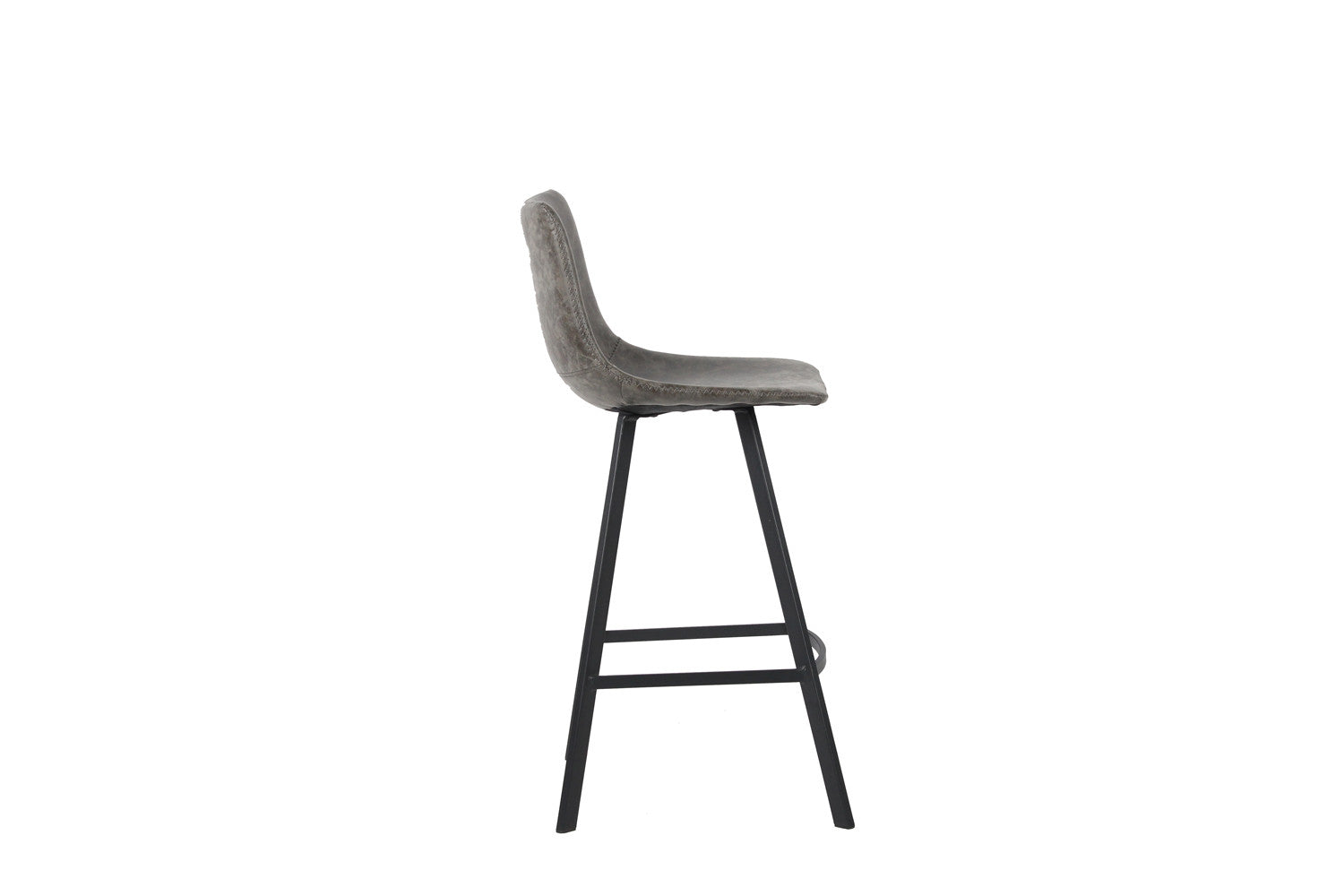 Rousseau - Chaise de bar Ozan PU Gris - 98x45x49 cm